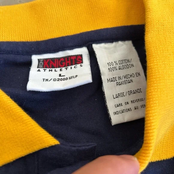 Vintage 2000 Chargers Polo Shirt Mens L NFL Iron Knights NWT - Picture 2 of 4